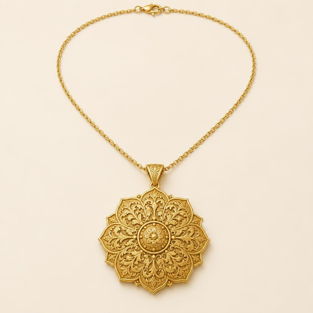 Medallion Rosette Necklace