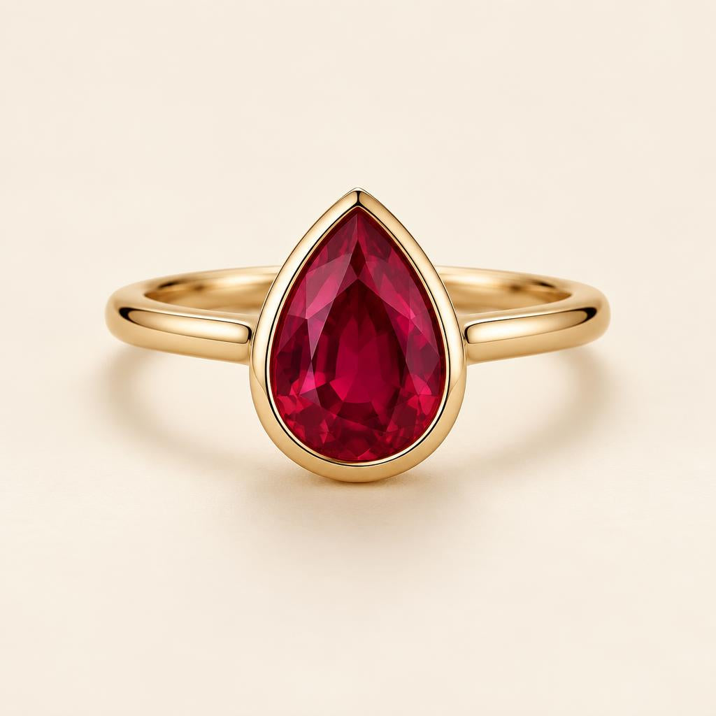 Ruby Teardrop Ring